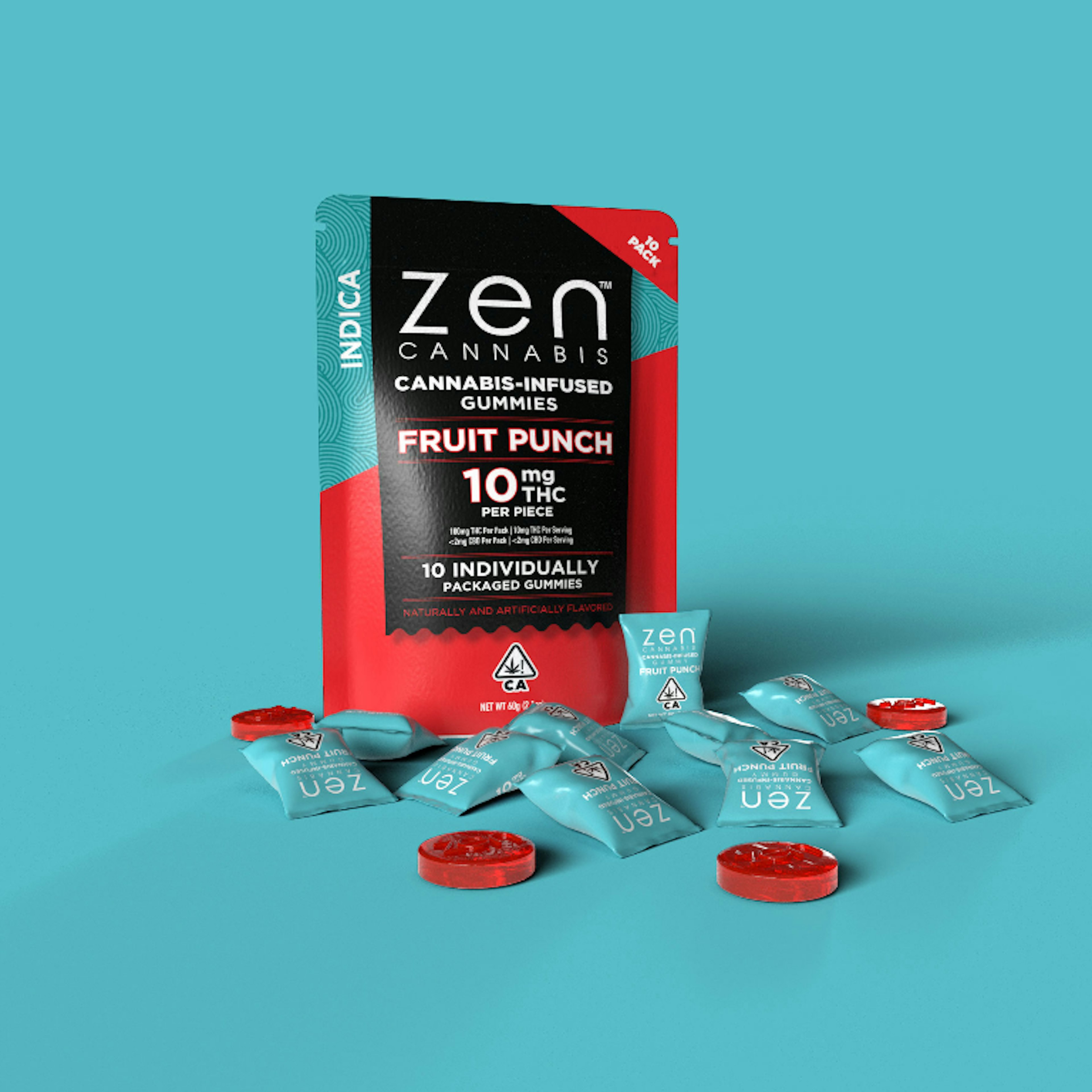ZEN: Indica Fruit Punch - 100mg - Zen Cannabis - - $14 - Edibles