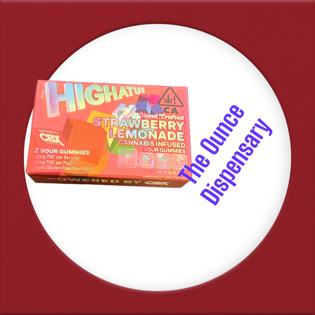 Strawberry Lemonade 2pk Sour Gummies Highatus Edibles Cannabiotix