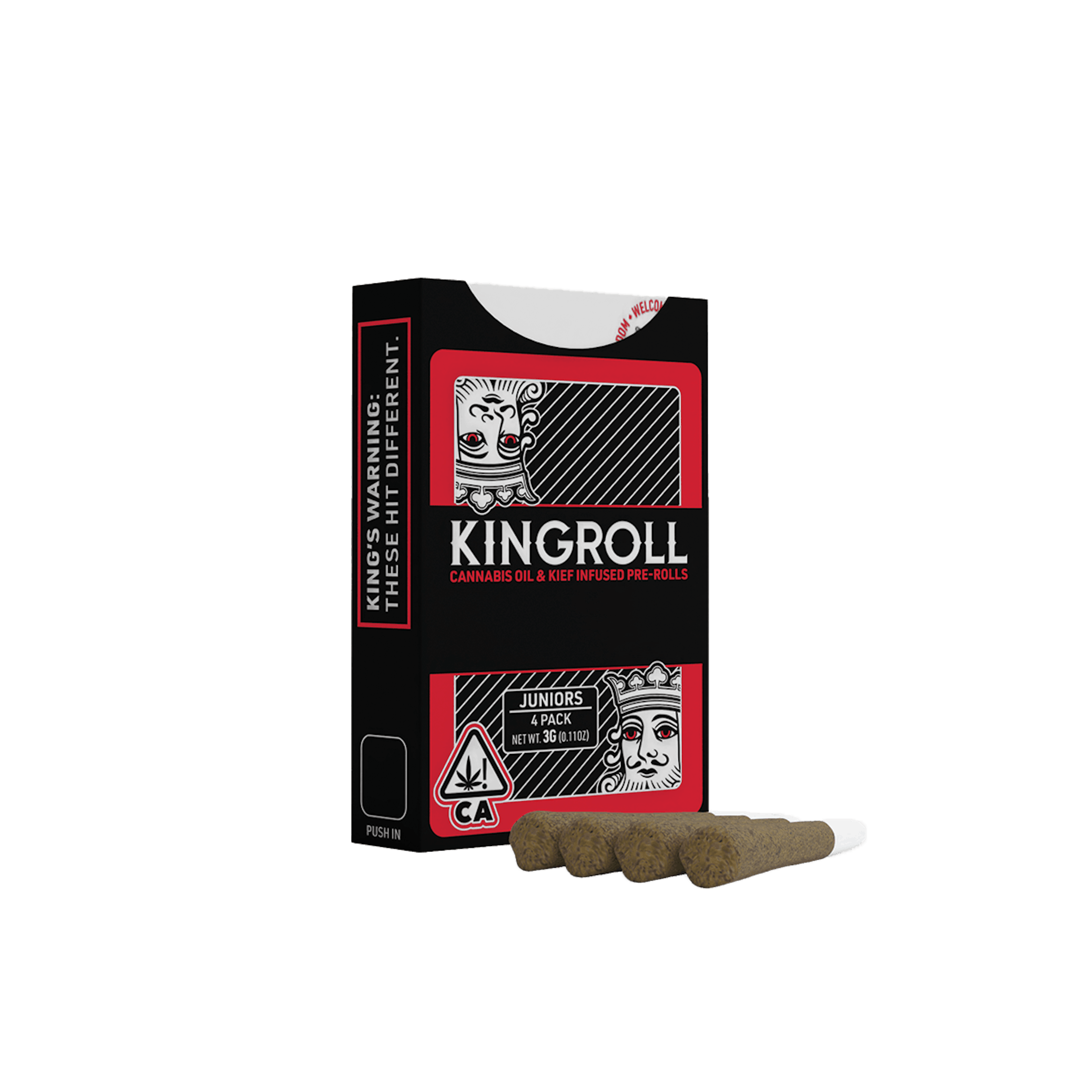 Kingroll Juniors 4pk | Blueberry x Fire OG - 3g - KINGPEN - - $36 - Infused Pre-Rolls