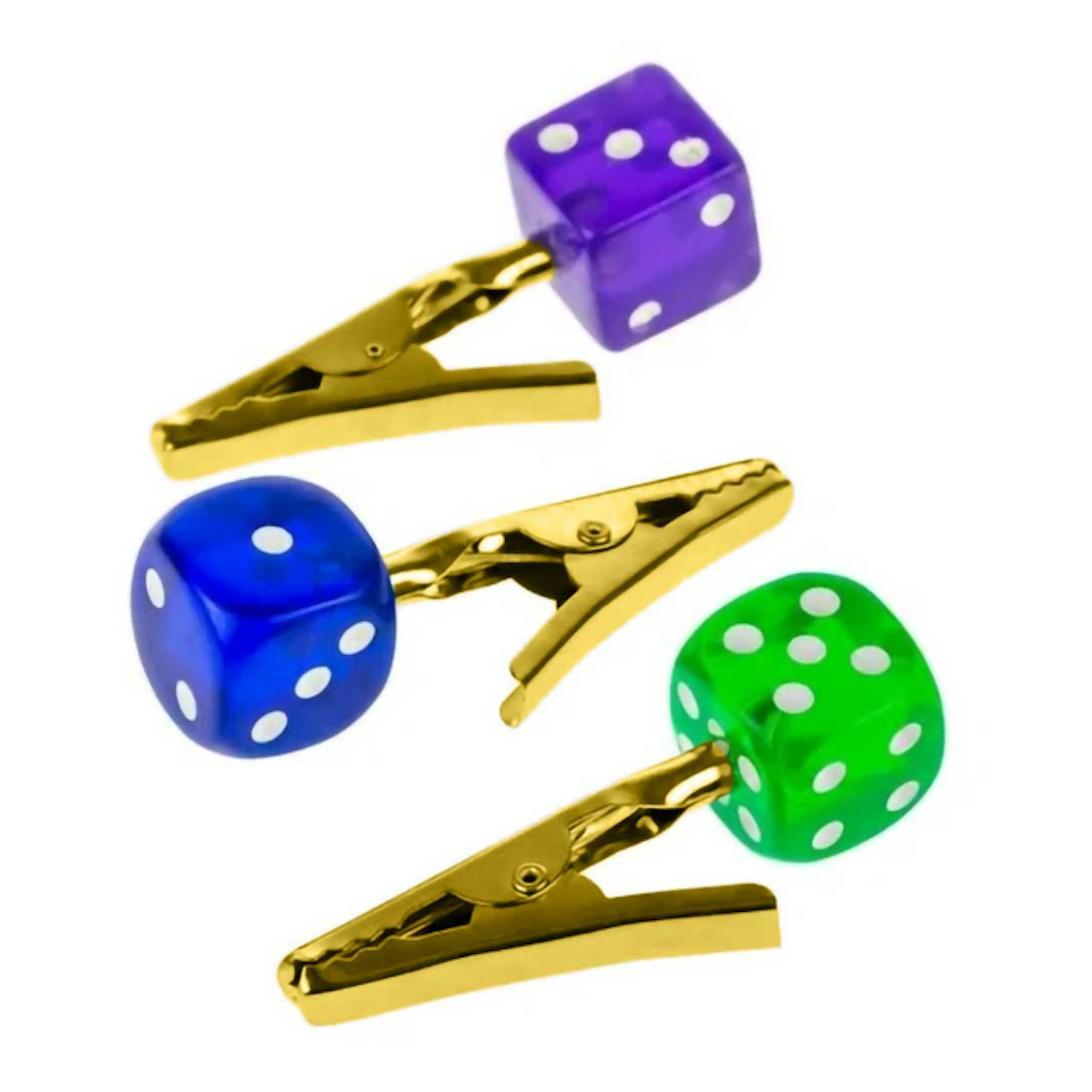 Metal Roach Clip w/ Dice (Assorted Colors) - Glass and Accessories - - $3.50 - Paraphernalia