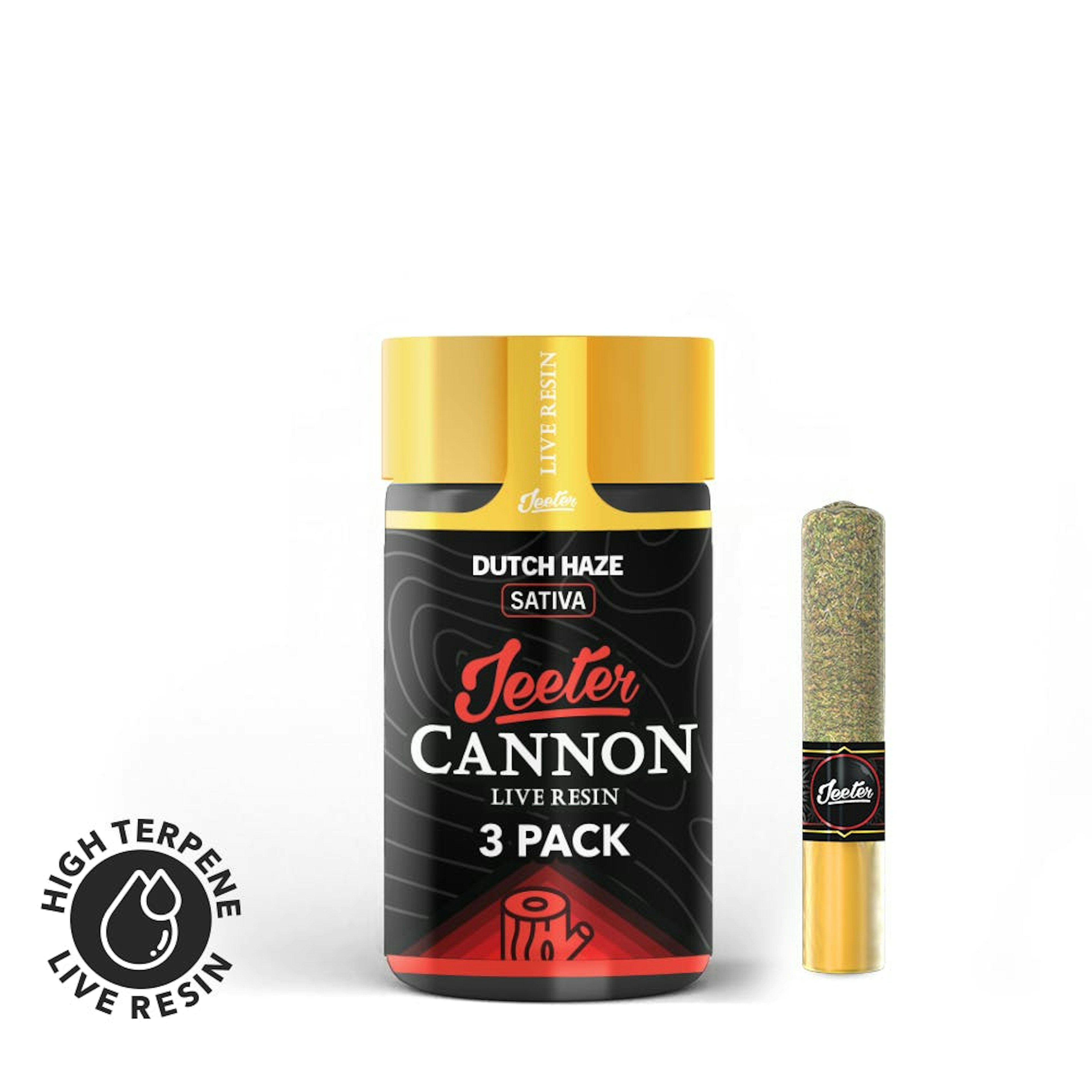 3pk. Baby Cannon | Dutch Haze - Jeeter Live Resin Infused - 1.5g - Jeeter - - $30 - Infused Pre-Rolls
