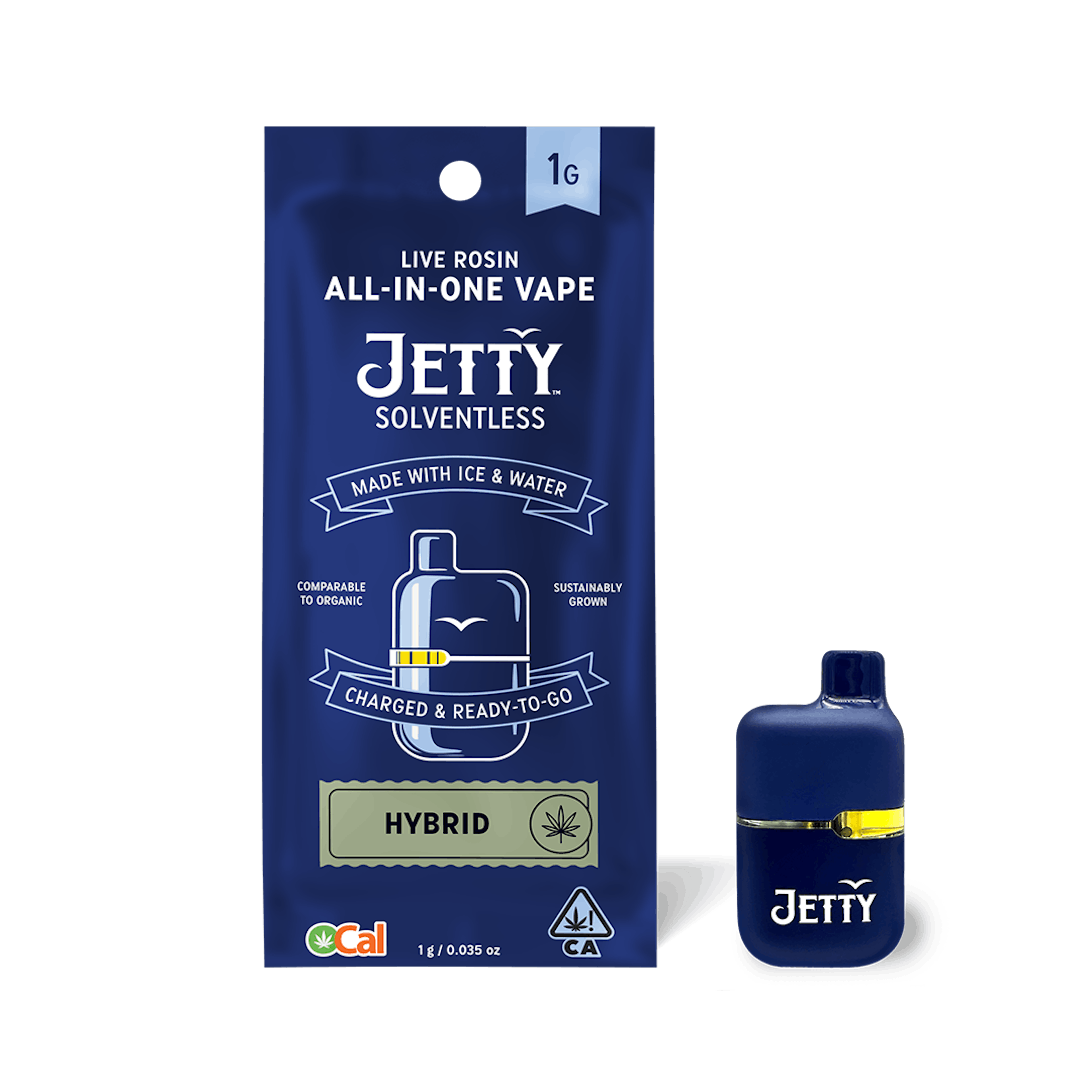 Jetty: Pressure (H) Solventless Rosin Mini Tank - 1g Disposable - Jetty Extracts - - $60 - Disposables
