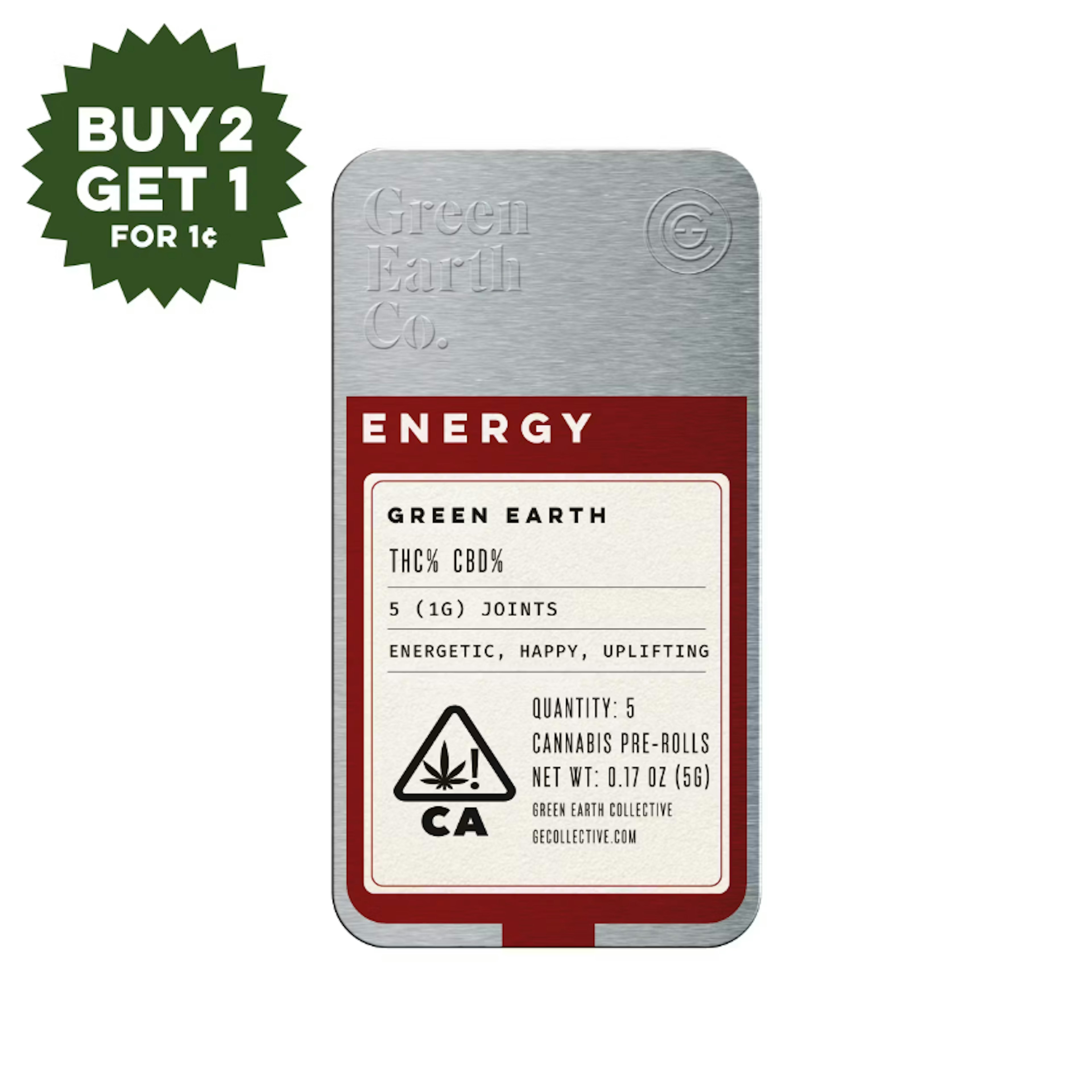 Earth Tins | Key Lime Jack Pre-Roll 5-pack - 5g - Green Earth Co. - - $25 - Pre-Rolls
